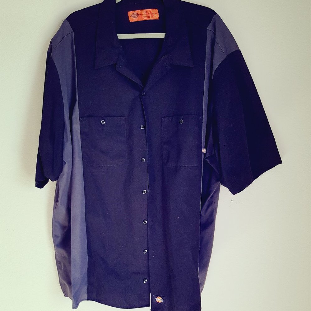 DICKIES Men's Shirt 5XL Short Sleeve Casual Retro Rockabilly Bowling WORK